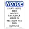 Signmission OSHA Notice Sign, 10" Height, Rigid Plastic, Lights Above Door Indicate Emergency Sign, Portrait OS-NS-P-710-V-14013 - alternate 1